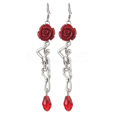 304 Stainless Steel Dangle Earrings EJEW-JE06065-S-1