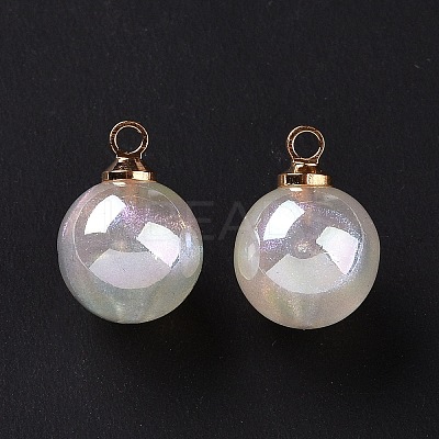 UV Plating Rainbow Iridescent Acrylic Pendants X1-OACR-E008-16KCG-1