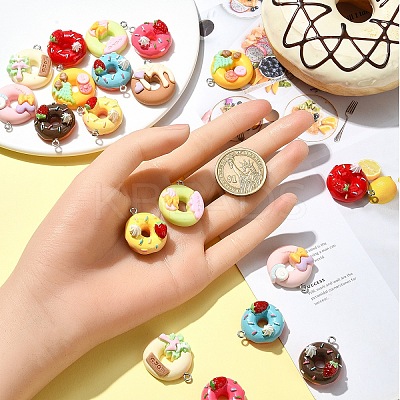 20Pcs 10 Colors Opaque Resin Imitation Food Pendants CRES-YW0001-31-1
