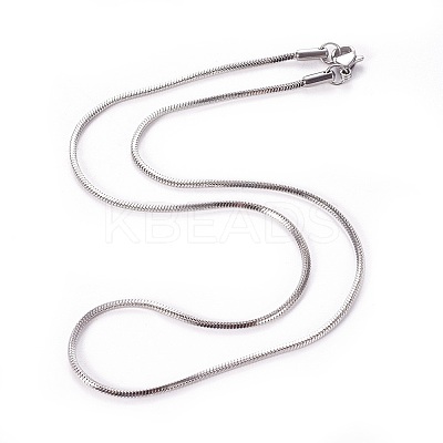 Non-Tarnish 304 Stainless Steel Snake Chain Necklaces LS-NJEW-F265-C-P-1