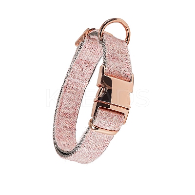 Nylon Dog Collar with Rose Gold Iron Quick Release Buckle PW-WG25675-10-1