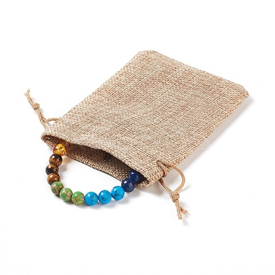 Natural Mixed Stone and Resin Stretch Bracelets BJEW-JB03907-01-1