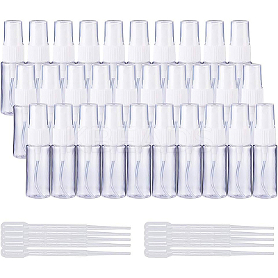 PET Plastic Refillable Lotion Perfume Pump Spray Bottle and 2ml Disposable Plastic Dropper MRMJ-BC0001-13-1