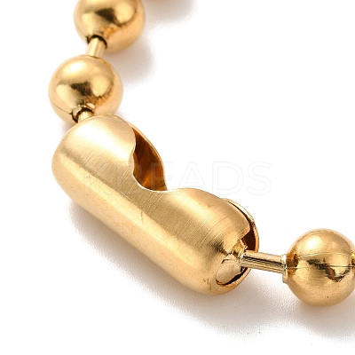 PVD Vacuum Plating 304 Stainless Steel Ball Chain Necklace & Bracelet Set STAS-D181-01G-01A-1