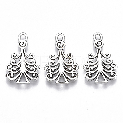 Tibetan Style Alloy Pendants X-TIBE-N010-23AS-RS-1