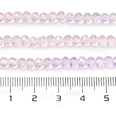 Transparent Painted Glass Beads Strands DGLA-A034-T4mm-A05-1