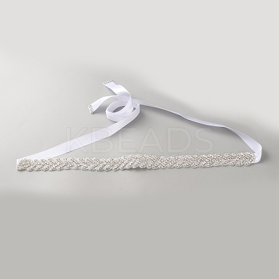 Alloy Rhinstone Chain Belt AJEW-WH20072-39D-1