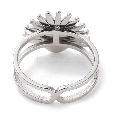 Ion Plating(IP) 304 Stainless Steel Ring RJEW-B059-01P-04-1