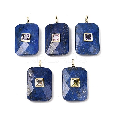 Dyed Natural Lapis Lazuli Pendants G-I391-03G-08-1