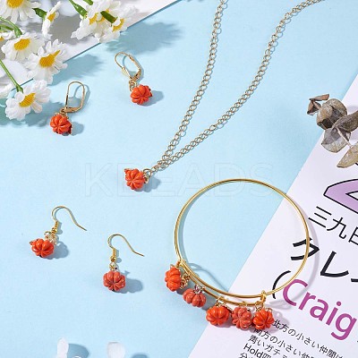 30 Pieces Thanksgiving Pumpkin Charms Pendant Fall Theme Charm 3D Orange Pumpkin Charms for Jewelry Necklace Bracelet Earring Making Crafts JX295A-1