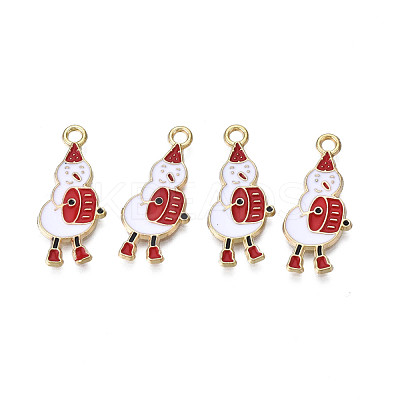 Rack Plating Alloy Enamel Pendants ENAM-N055-171B-1