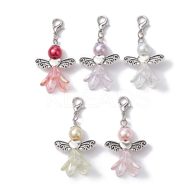 Angel Acrylic Pendant Decorations HJEW-JM01366-02S-1