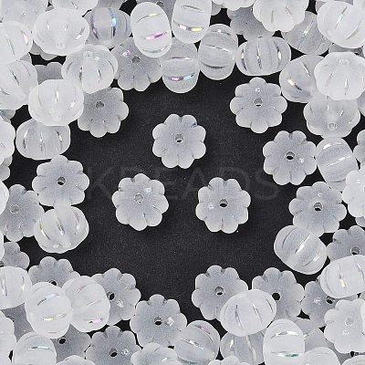 Frosted Transparent Acrylic Beads X1-OACR-P029-03B-06-1
