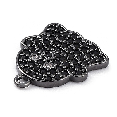 Rack Plating Brass Cubic Zirconia Pendants KK-D031-04B-01-1