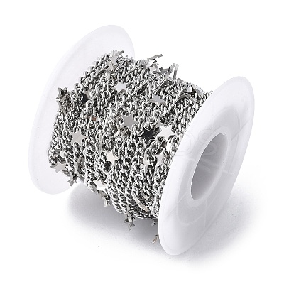 304 Stainless Steel Curb Chains CHS-G041-02P-01-1