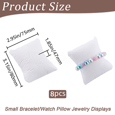 8Pcs Lint Bracelet/Watch Pillow Jewelry Displays BDIS-BBC0001-02A-1