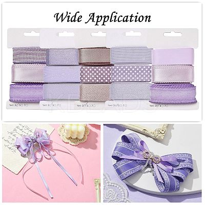 9 Yards 3 Styles Polyester Ribbon SRIB-A014-I01-1