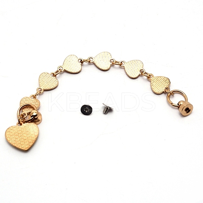 Alloy Enamel Heart Link Chains for DIY Keychains AJEW-WH0188-85B-1