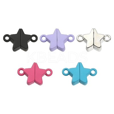 5 Sets 5 Colors Star Alloy Magnetic Clasps PALLOY-YW0001-29-1