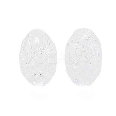Transparent Crackle Acrylic European Beads CACR-S010-10-1