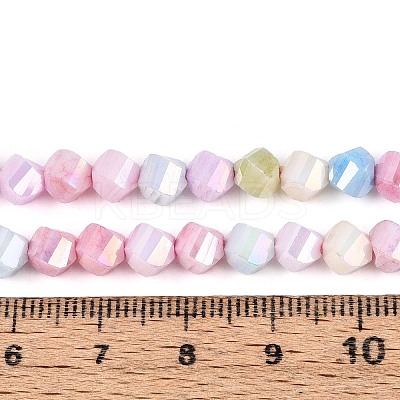 Anti-Tarnish Electroplate Glass Beads Strands GLAA-T025-6mm-14I-1