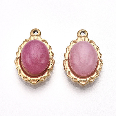 Dyed Natural White Jade Pendants STAS-T064-61B-1