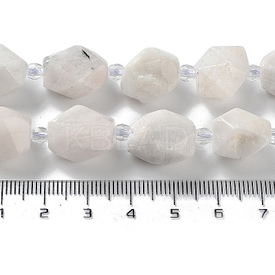 Natural Rainbow Moonstone Beads Strands G-C182-21-01-1