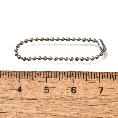 Brass Ball Chain Bracelets for Women Men BJEW-M059-01P-1