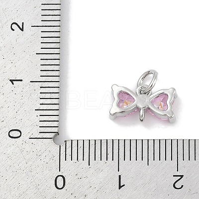 Rack Plating Brass Micro Pave Cubic Zirconia Links KK-Q028-14P-1