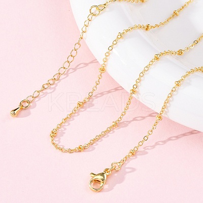Brass Satellite Chains Necklaces for Women NJEW-D302-61G-1