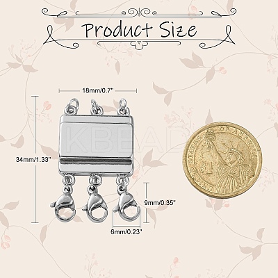 Zinc Alloy Box Magnetic Clasps Converter LS-PALLOY-C159-02P-1