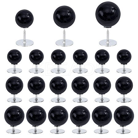 48Pcs 3 Styles Plastic Pearl No Sewing Buttons FIND-NB0006-78A-1