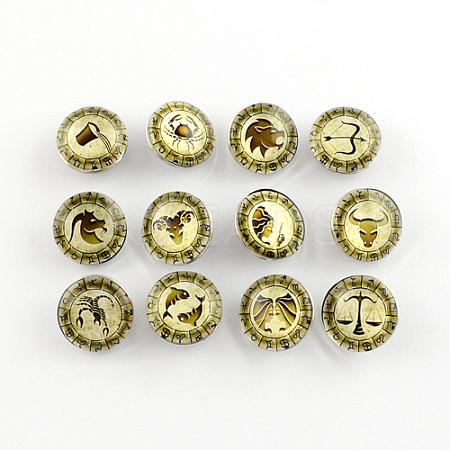 Brass Glass Jeans Buttons GLAA-S051-M-1