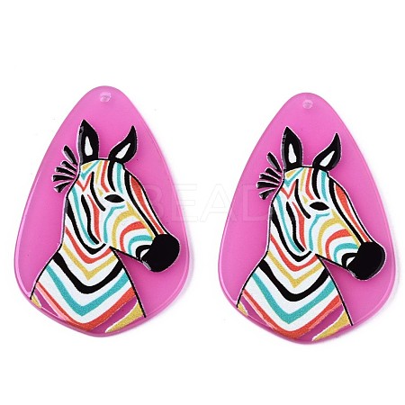 Translucent Cellulose Acetate(Resin) Pendants KY-T040-34E-1