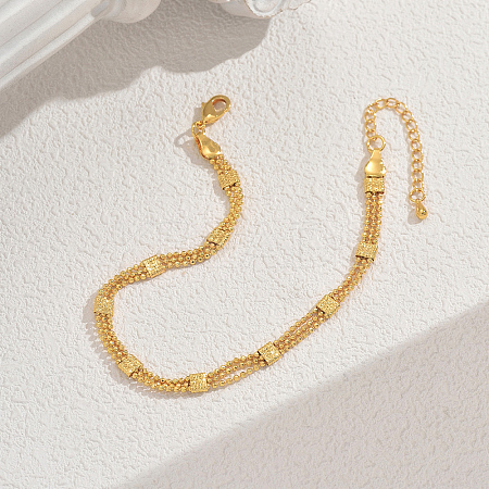 Brass Multi-layered Fashionable Anklets for Women RX8462-1