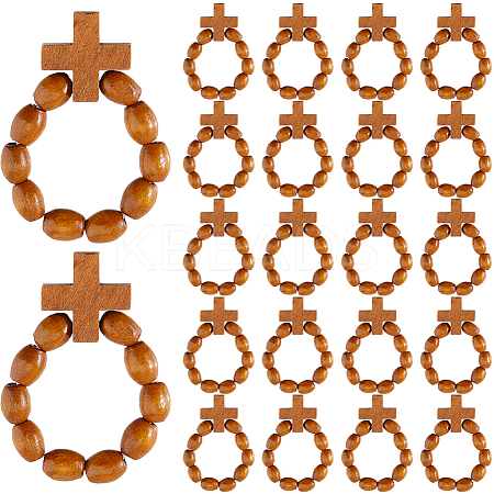 30Pcs Wooden Stretch Finger Rings RJEW-DC0001-22-1