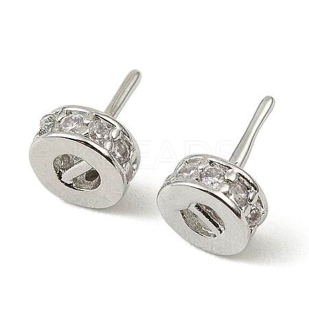 Brass Micro Pave Clear Cubic Zirconia Peg Bails KK-C107-12P-1