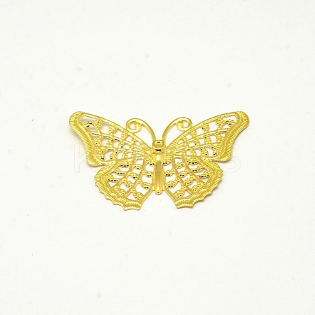 Brass Filigree Joiners KK-E710-60G-1