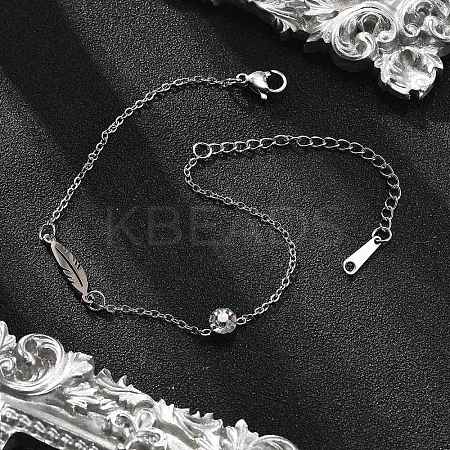201 Stainless Steel Cable Chain Bracelets BJEW-H205-01E-P-1