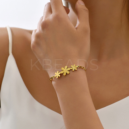 201 Stainless Steel Curb Chains Link Bracelets GH1682-1