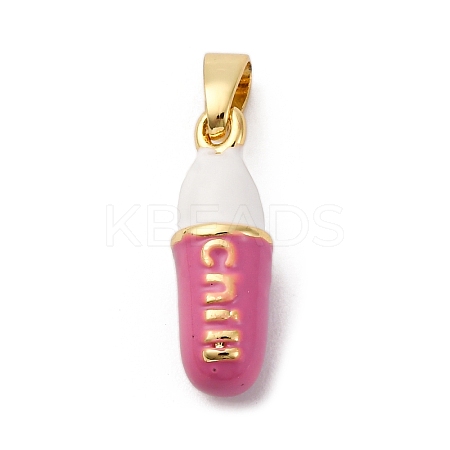 Brass Enamel Pendants KK-Q098-40G-B-1