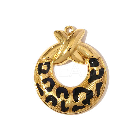 304 Stainless Steel Enamel Pendants STAS-OY006-32G-1