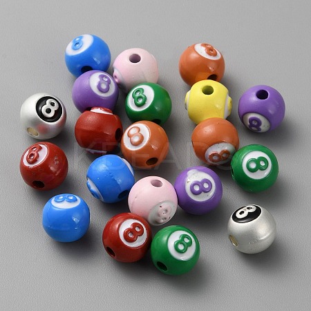 Spray Painted Alloy Beads FIND-CJC0011-22-1