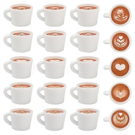 15Pcs 5 Styles Opaque Resin Drink Pendants FIND-YW0007-46-1