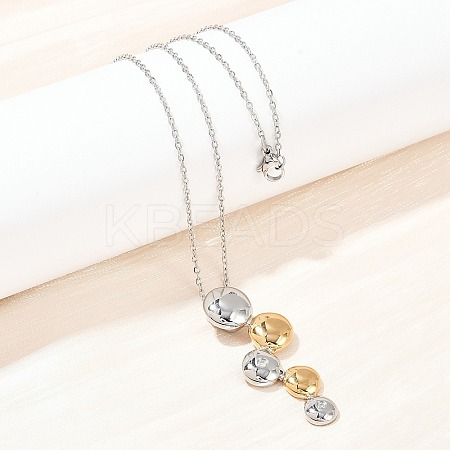 304 Stainless Steel Crystal Rhinestone Grape Pendant Necklaces for Women NJEW-K290-01GP-1