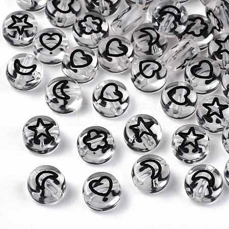 Transparent Acrylic Beads TACR-N010-002B-1