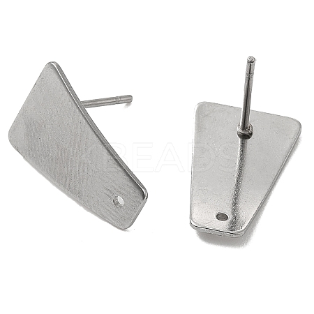 Non-Tarnish 201 Stainless Steel Stud Earrings Finding STAS-B035-06P-1