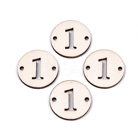 Unfinished Natural Poplar Wood Links Connectors WOOD-S045-138B-1-1