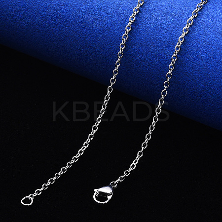 Non-Tarnish 304 Stainless Steel Cable Chain Necklace NJEW-S420-007A-P-1