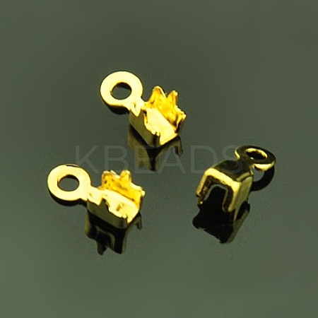 Brass Cup Chain Ends KK-E446-05-1